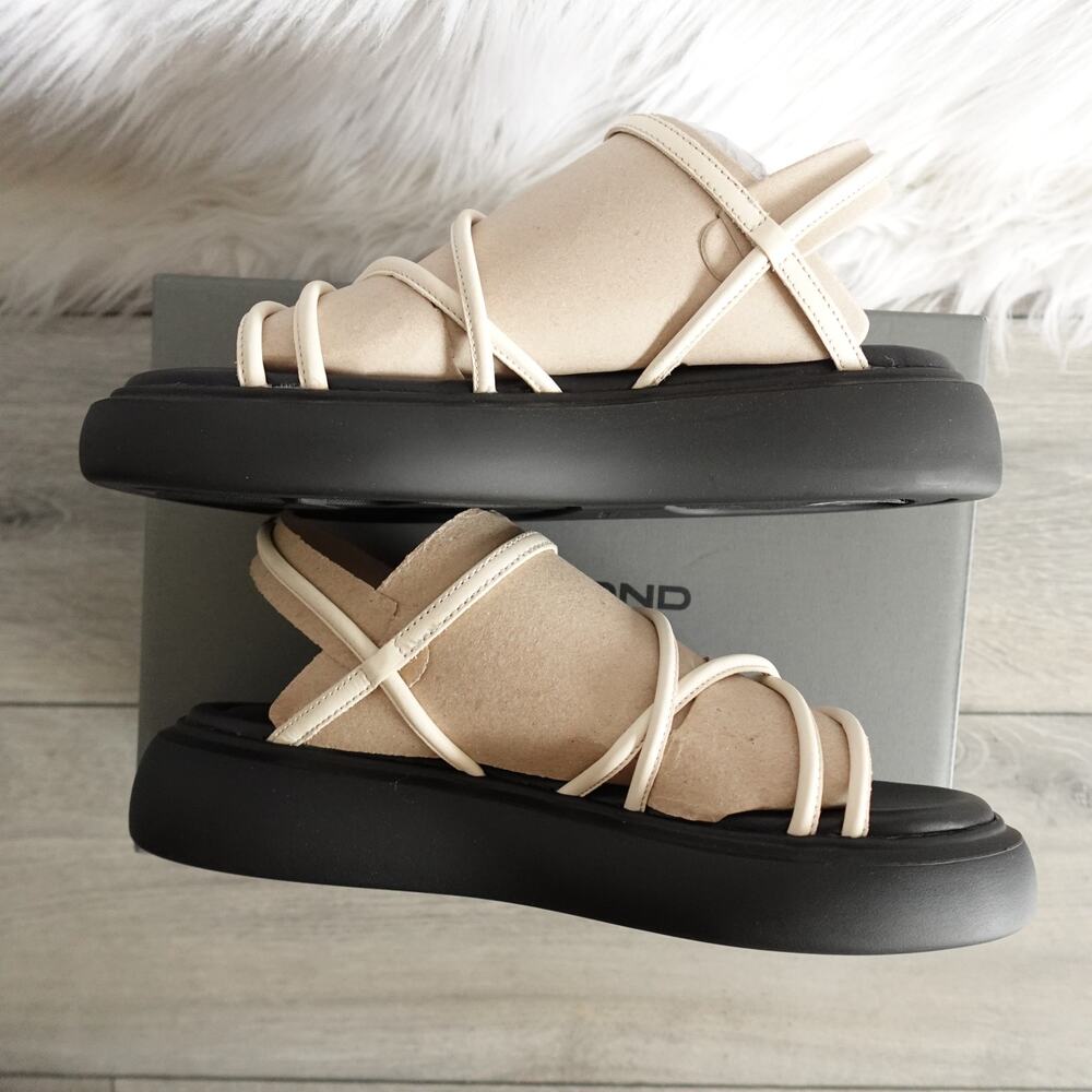 Vagabond Shoemakers Blenda Strappy Sandals Ivory Off-White Spring Summer Casual - Picture 9 of 13